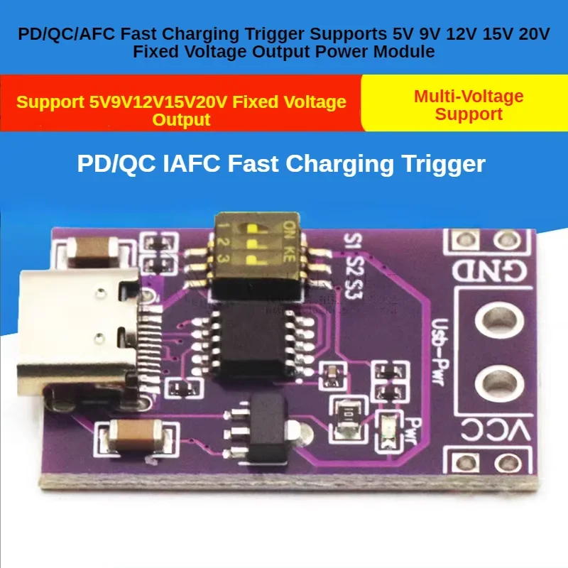 Type-C QC AFC PD2.0 PD3.0 To DC Spoof Scam Fast Charge Trigger Polling Detector USB-PD Notebook Power Supply Change Board Module