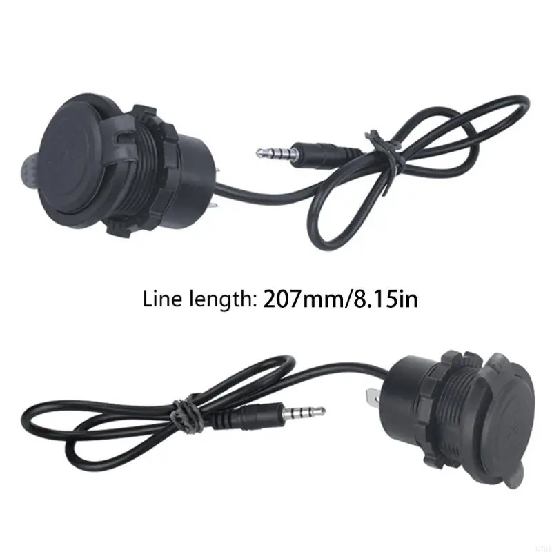 

87HE Flush Mount USB and 3.5mm AUX Extension Cable Car Panel Mount Cable