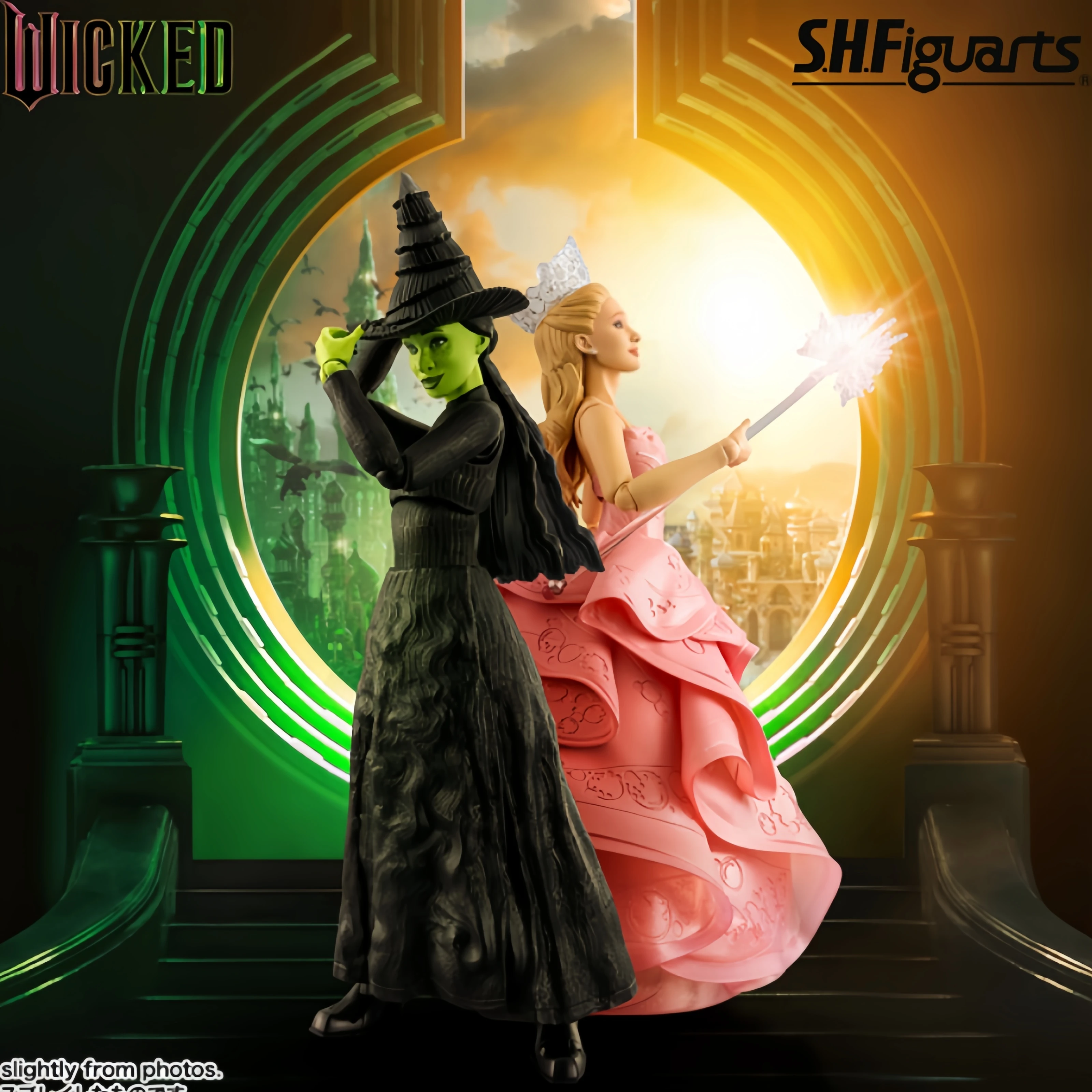 

In Stock Authentic Bandai SHF Wicked Glinda & Elphaba Action Figure Set Collectible Model Toy Wicked movie character replicas