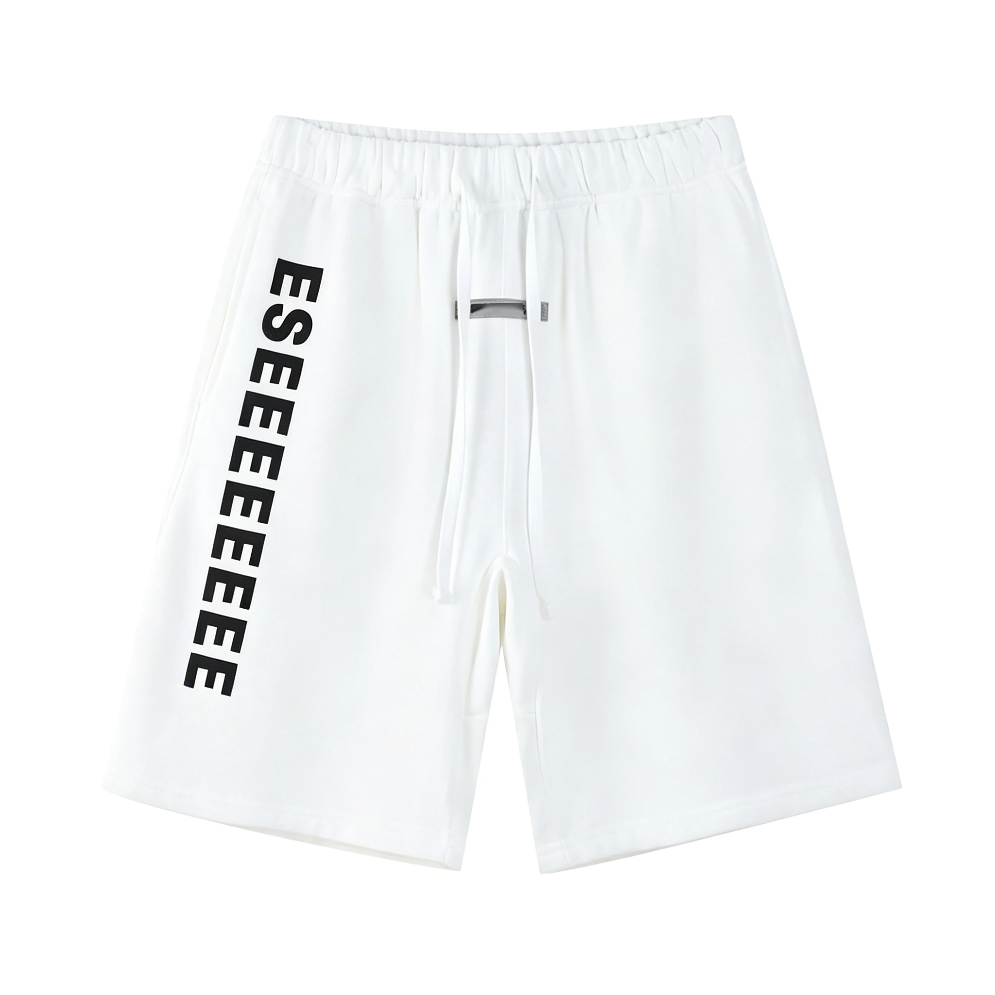 Classic Double Line Side Vertical Silicone Letter Shorts Luxury Brand Design Loose Men' Shalf Pants High Street Couple Shorts