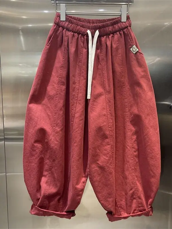 

Женские хлопковые брюки-клеш с высокой талией, свободного кроя, в стиле ретро, летние прямые джинсы-дэд, брюки с широкими штанинами