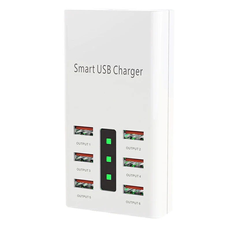 USB Wall Charger,  30W 6-Port Charger USB Charging Station with Smart  for iPhone and Virtually All Other USB Enabled Devices