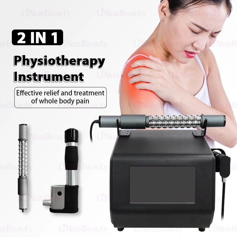2 in 1 Physical Therapy Equipment Shockwave Pain Relief Physiotherapy Roller Massage for Muscle Relaxing Tightening Skin Firming