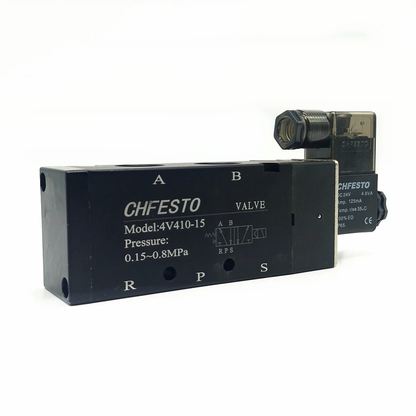 4V410-15 G1/2 5/2 Port Solenoid Valve AC220V DC24V AC110V AC380V DC12V