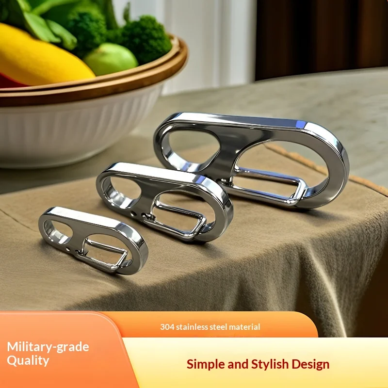 

304 Stainless Steel Keychain Multi-functional DIY Accessories Hook Snap Q-Type Spring Pet Clip Keychain Hardware Accessories