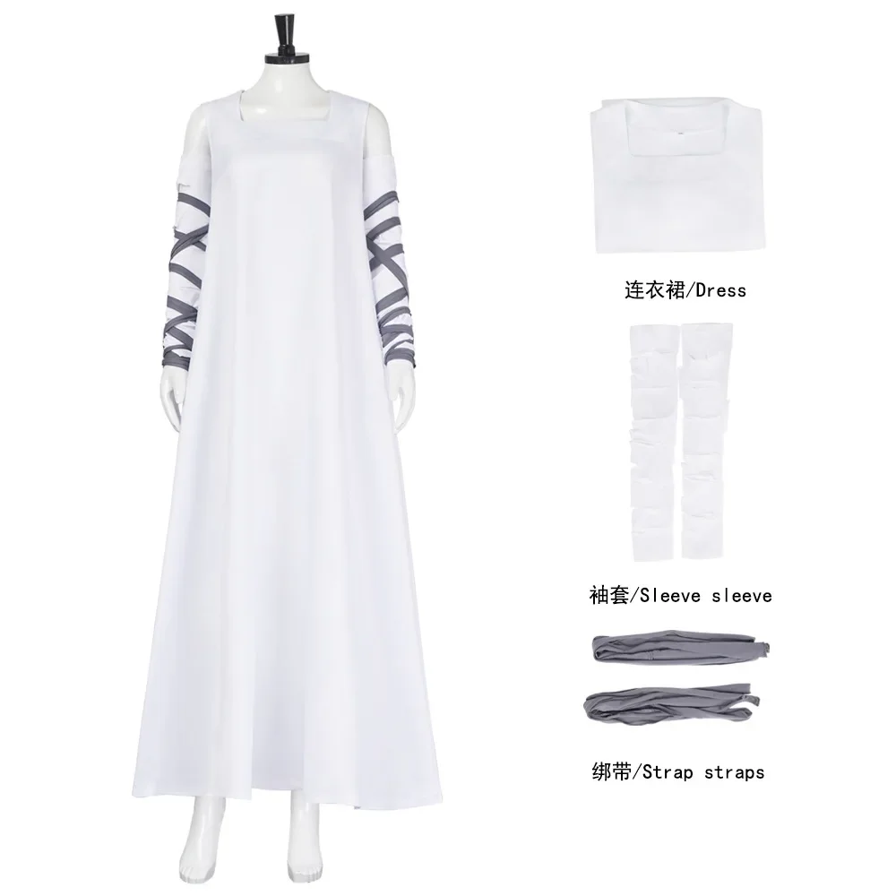 

Elizabethhh Anime Cosplay Straps Costume White Dress Bride Cosplay Role-playing Dress Halloween Outfit