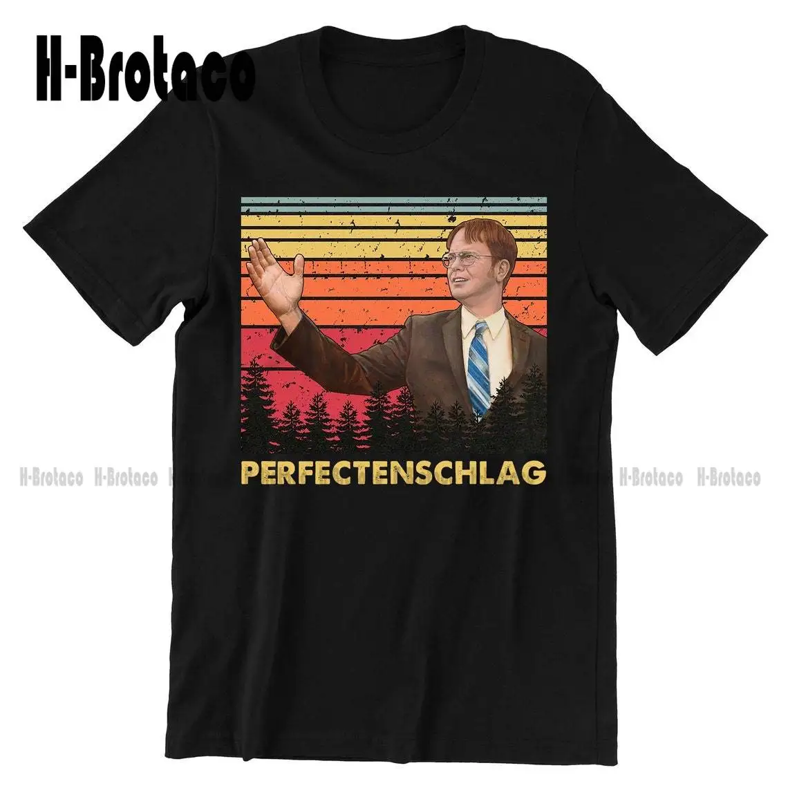 Dwight Schrute Perfectenschlag Vintage T-Shirt, Movies Quote Unisex TShirt Custom Aldult Teen Unisex Digital Printing Tee Shirts