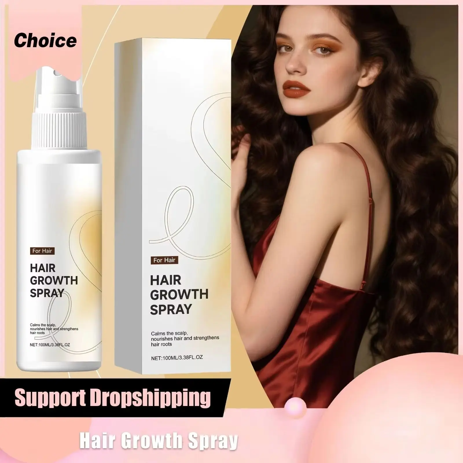 

Biotin Hair Growth Spray Anti Loss Oil-Control Scalp Treatment Hairs Root Repair Volumizing Thickening Longer Scalps Care Sprays