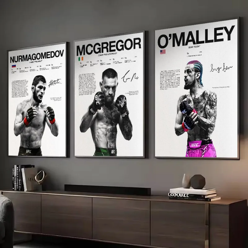 Classic Famous Fighter b-Boxing Sports Boxer Bodybuilder f-Fitness Poster Canvas Painting Wall Art Pictures Home Gym Decor