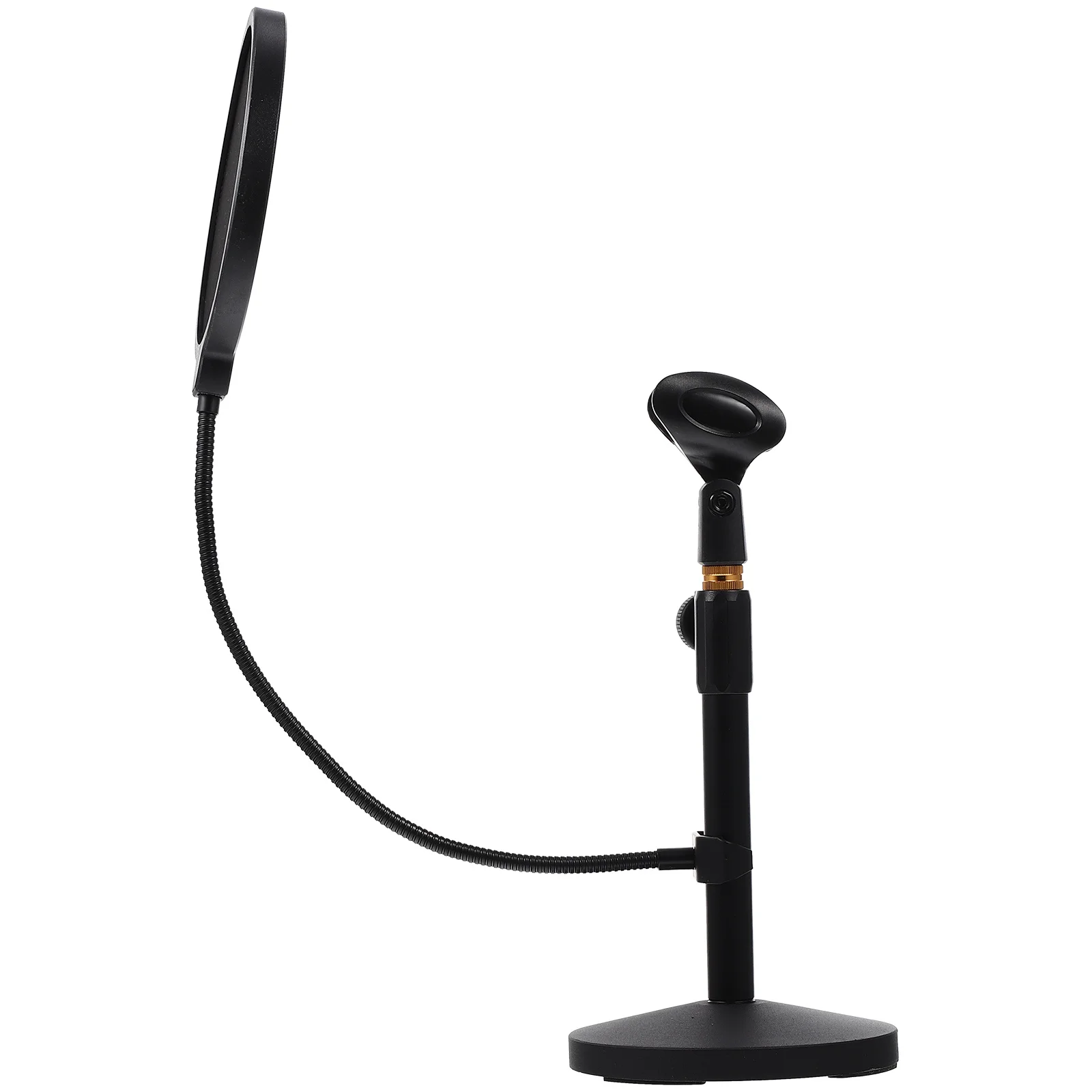 

1Set Desktop Mic Stand Adjustable Tabletop Microphone Bracket Mic Clip Filter for Podcast Recording Live Broadcast