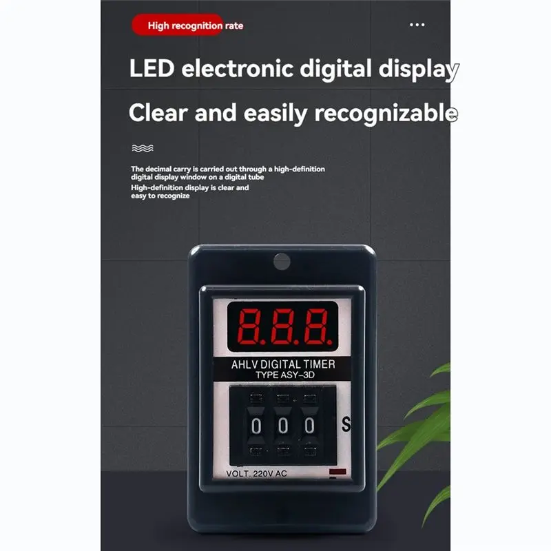 ASY-3D 8PIN Delay Timer Time Relay AC220V Digits Display Programmable Timer 999S-A32R