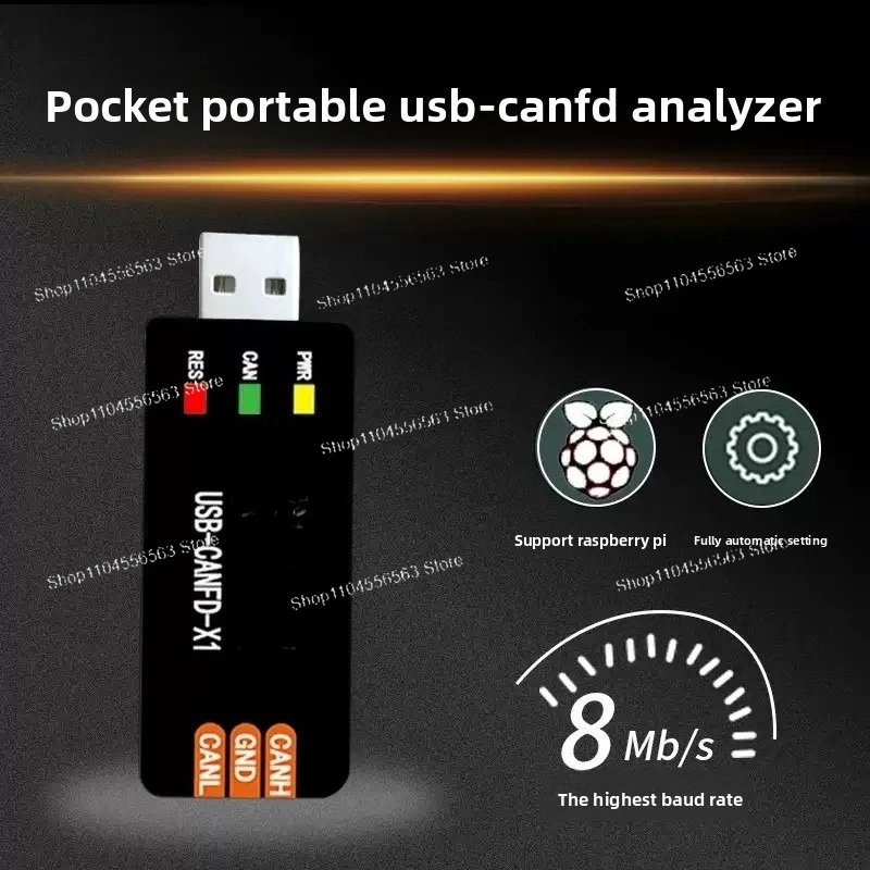 

CAN FD Protocol Analyzer - USB to CAN FD Interface with Bus Master Upper Computer Software