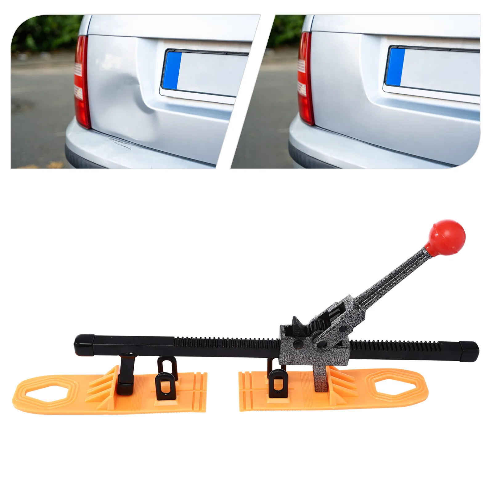 

Auto Body Dent Repair Kit, Sheet Metal Puller Dent Removal Tool w/Expander & Pulling Plates &Pulling Rings for Repair