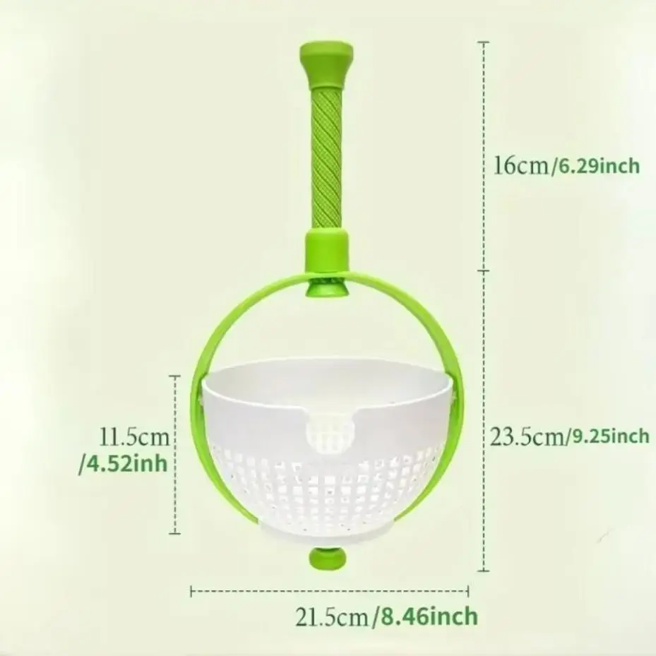 1 Pcs Rotating Drainage Basket, Hand Pressed Vegetable And Fruit Salad Rotating Cleaning And Dehydration Device For Storage