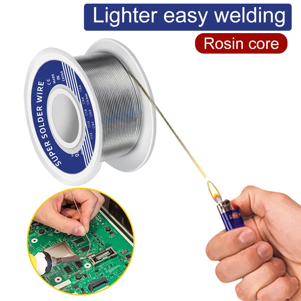 Lead-free Silver Solder Wire 3% Silver 0.8mm Speaker Diy Material Solder Soldering Wire Roll Welding Solder Wire