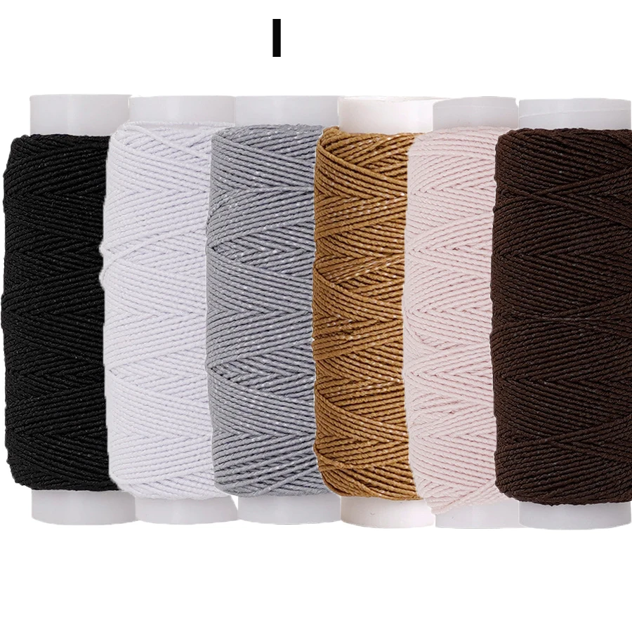 0,6 mm ultrafeine elastische Schnur, hochelastisches Nähgarn, 6 Farben, Packung mit 20 m, für DIY-Kleidung, Overlock-Serger-Bastelprojekte