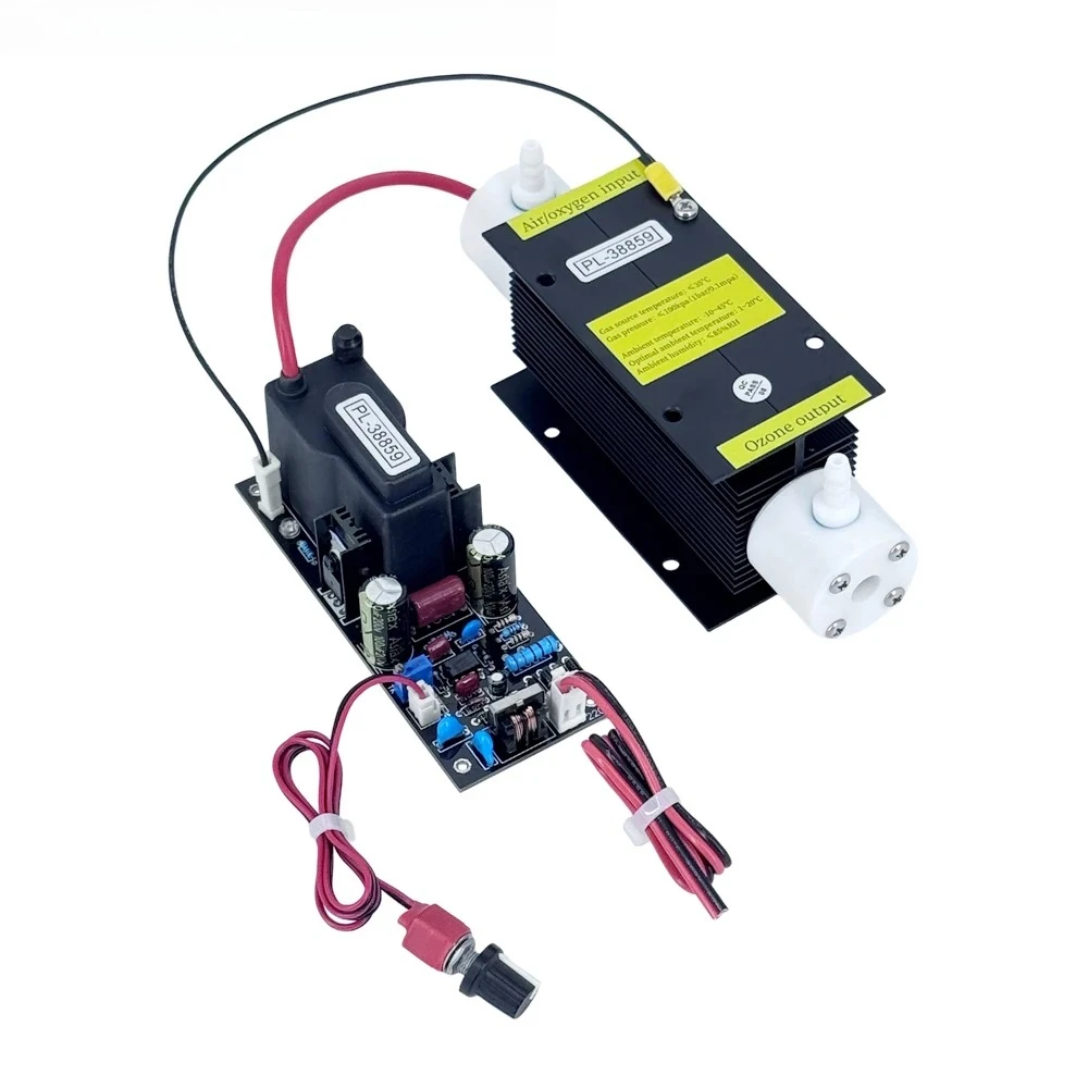 High-end 5g/h 45w Adjustable Black Quartz Tube Air Cooling Ozone Generator Kit Ozone Air Water Oil Purifier