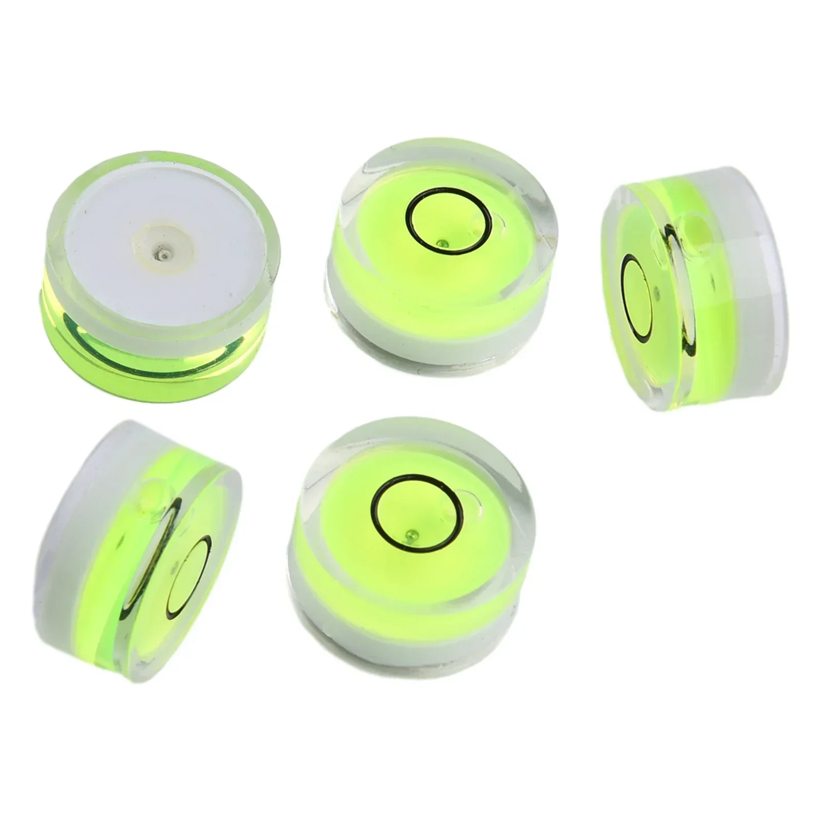 Set pengukur Level Mini -Spirit bundar presisi, 5 x meteran gelembung Inclinometer hijau Bullseye, alat ukur kamera penggaris Horizontal