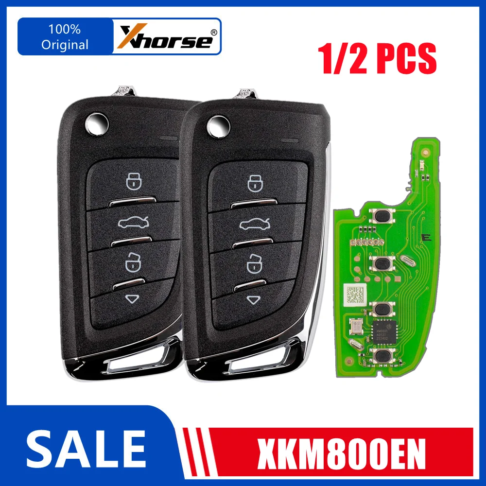 

1/2 Piece Xhorse XKM800EN Universal Flip Wire Remote Key Compatible with VVDI2 MINI Key Tool Max pro Programmer
