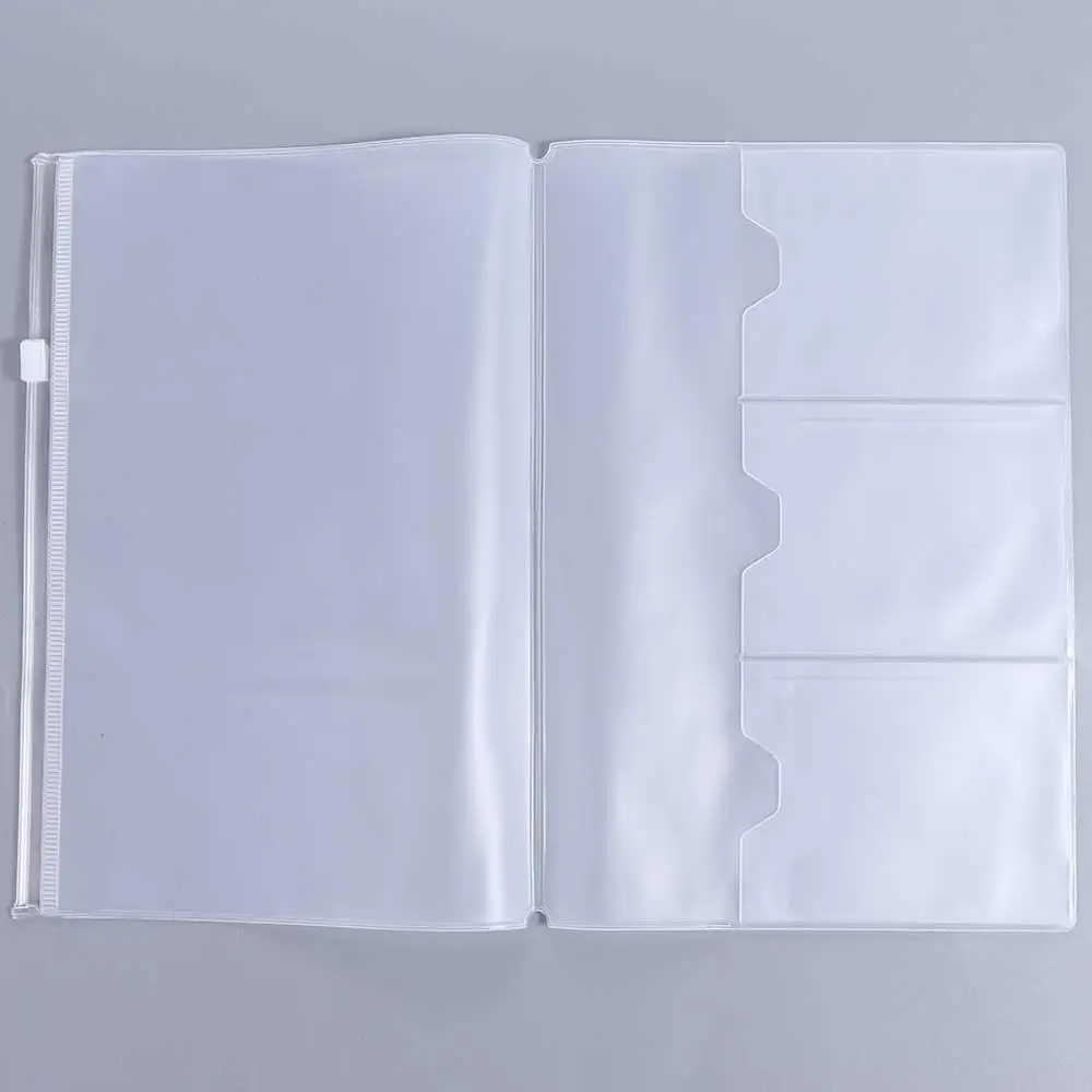 

Pocket For Midori Travelers Passport Notebook Zipper Bag Notebook Storage Bag PVC Zipper Bag Journal Planner Card Holder