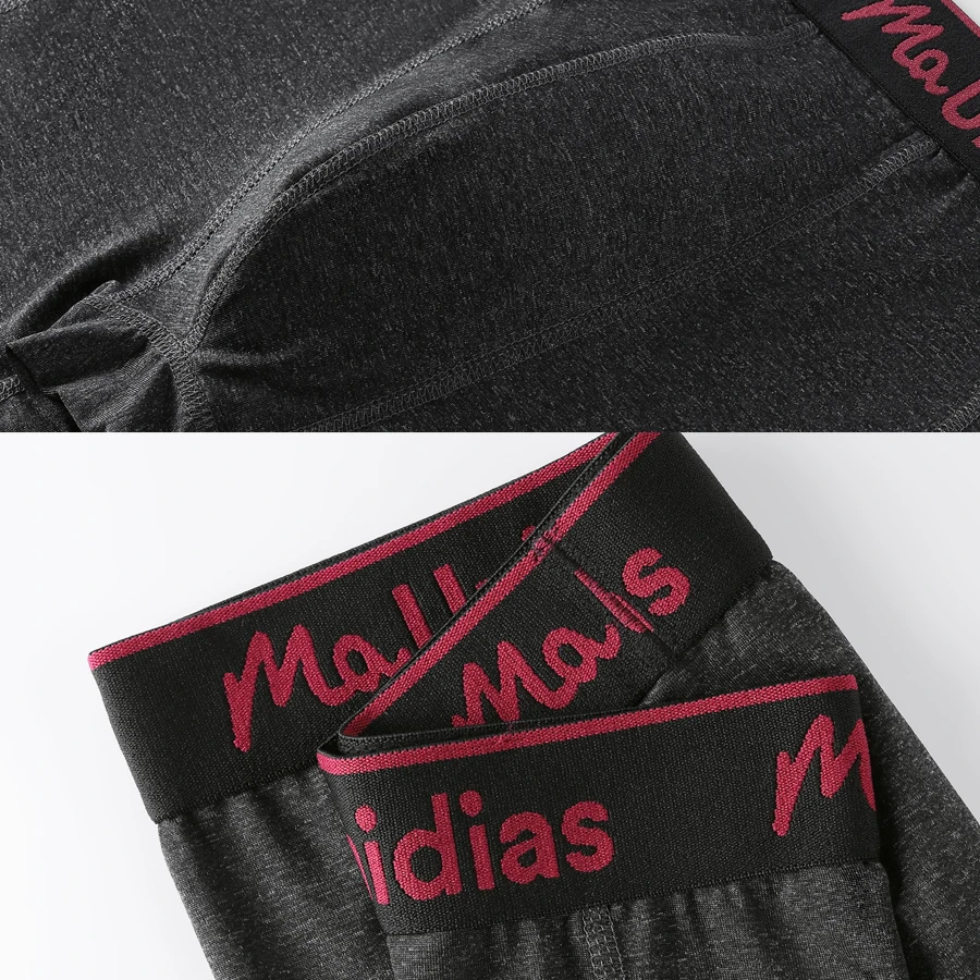 4pcs Long Underpants Men Letter Elastic Band Underwear For Man Boxers Long Leg Men's Panties Sports And Daily Wear Boxer Shorts