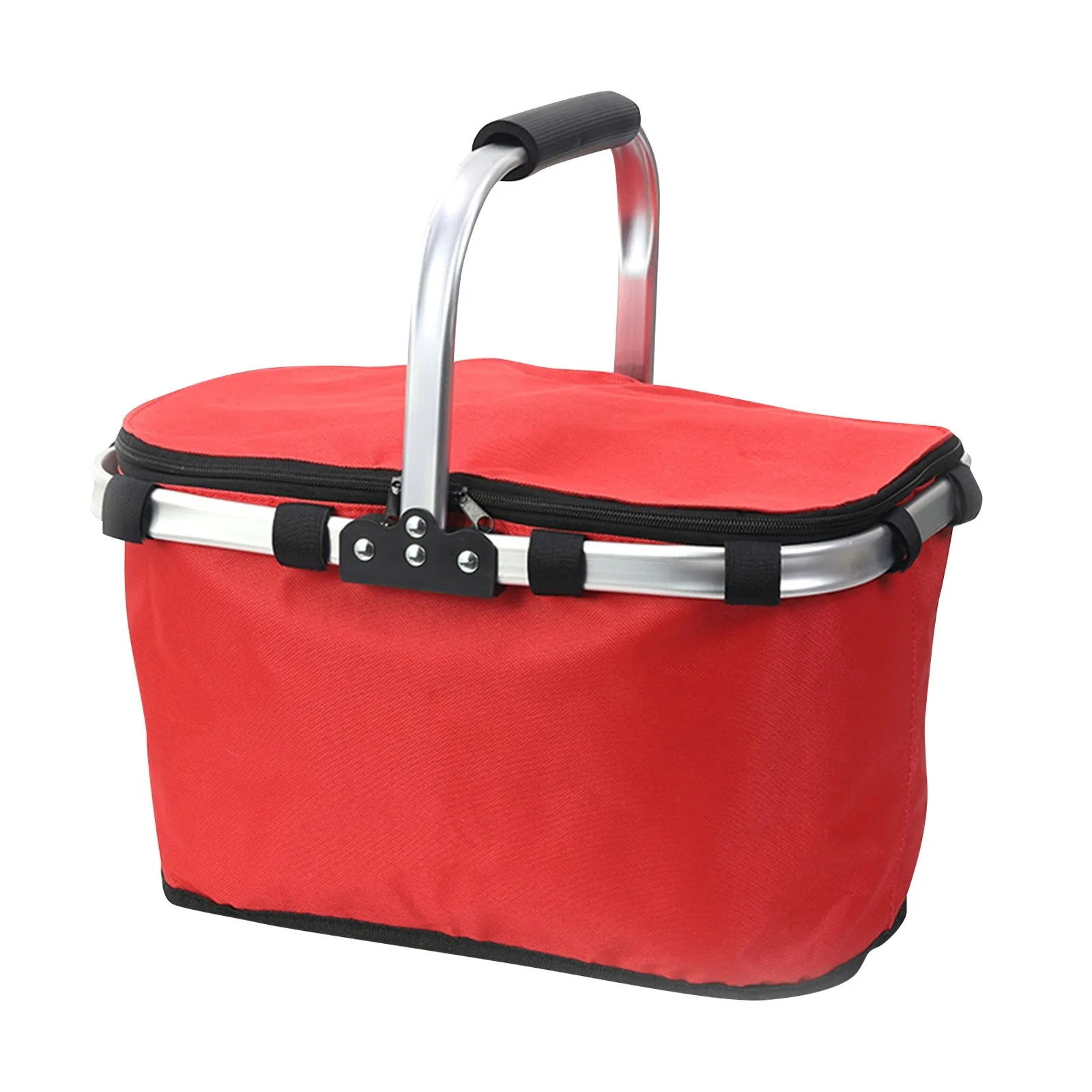 Picnic Basket Outdoor Ice Pack Foldable Insulation Bag Portable Shopping Basket With Lunch Box Fast Food Takeaway Insulation Bas view 2