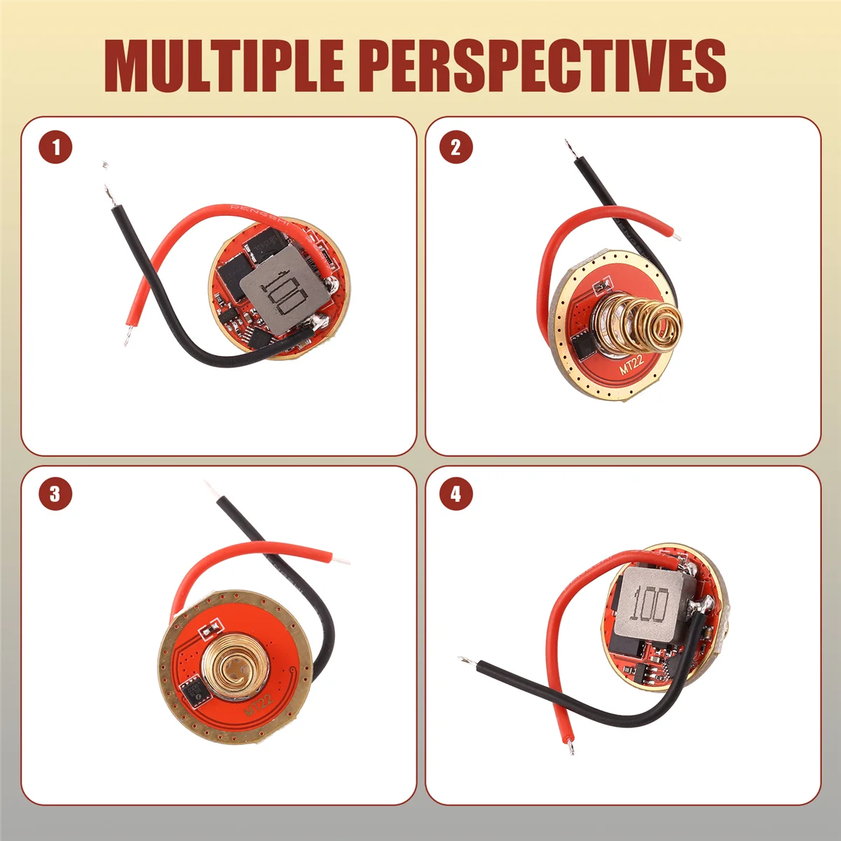 A24U Driver Board Module XHP70 6V LED 5A Constant Current Driver Board 22mm Input Voltage 6-12.6V Flashlight Accessories