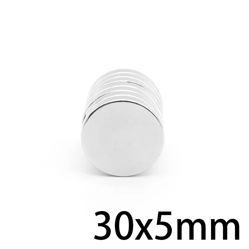 1/2/5/10/15PCS 30x5 mm Disc Rare Earth Neodymium Magnet N35 Strong Permanent Magnets 30x5mm Bulk Round Search Magnet 30*5 mm