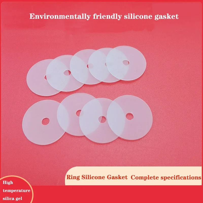 Junta de silicona transparente, resistente al calor, inodoro, impermeable, antideslizante, absorbente de golpes, Circular, plana, suave