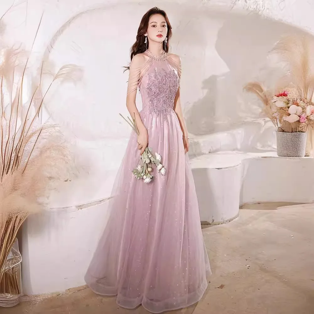 Gown Dress Women Long Dresses Party Night Evening Wedding Vestidos Sexy Y2k Streetwear Tassel Sequin Elegant Splice Work 2026 view 4