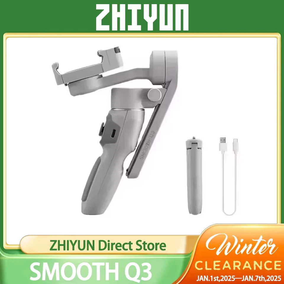 ZHIYUN SMOOTH Q3 Smartphone Gimbal Stabilizer 3-Axis Portable Selfie Stick for iPhone 14 pro max Xiaomi Huawei