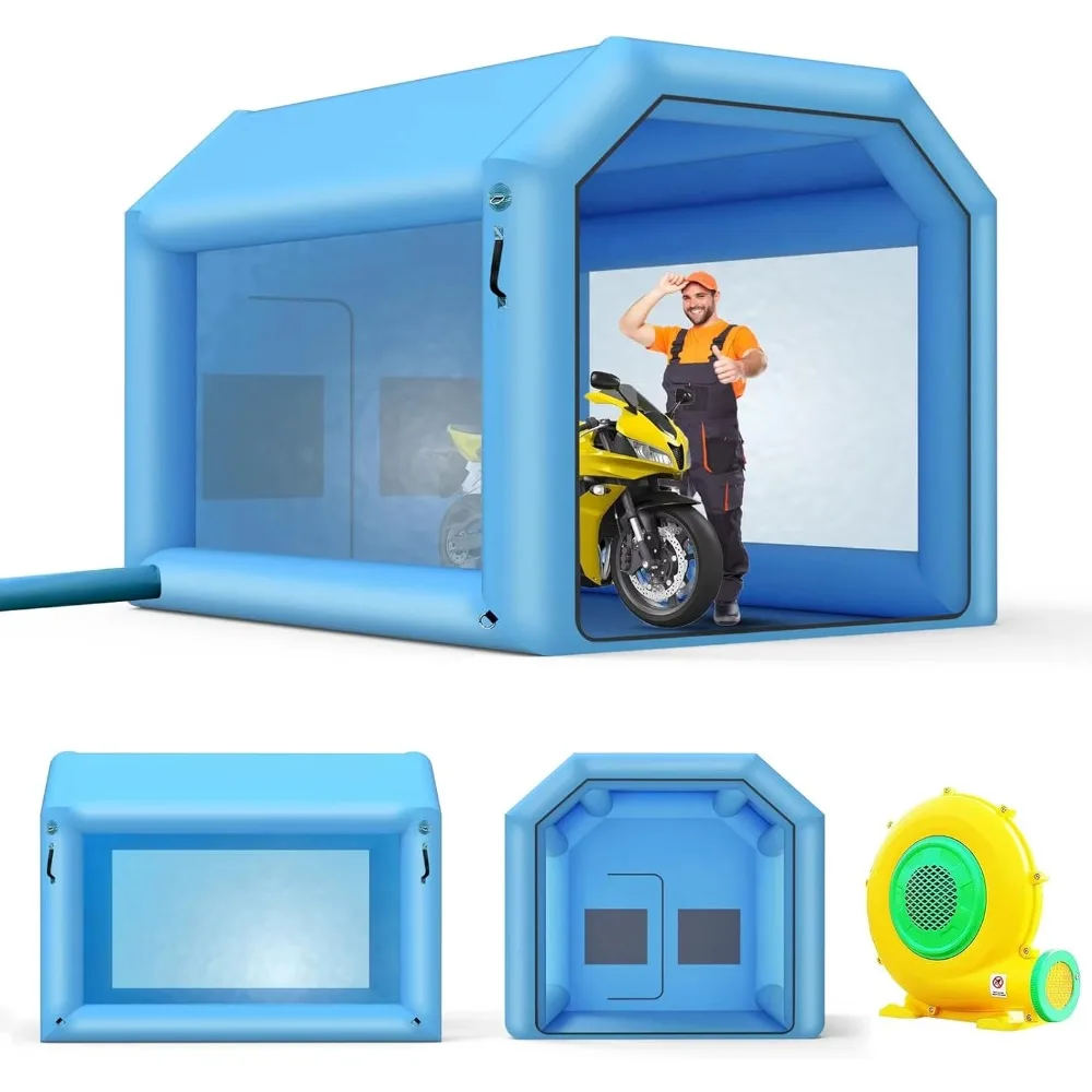 Inflatable Spray Booth With Powerful Blower and Air Filter System Portable Paint Booth Tent