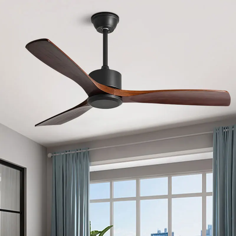 straight leaf fan light 110V American restaurant, living room, hotel, apartment, ceiling fan without light, Amazon bestseller