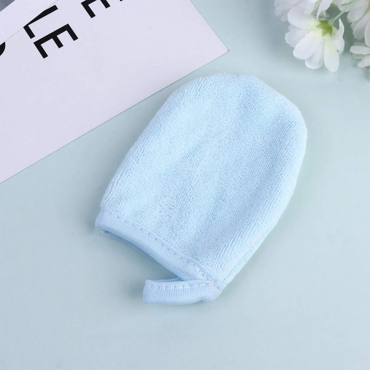 Face Cleaning Glove Reusable Makeup Remover Towel Cosmetic Puff Solid Color Microfiber Facial Cloth Health Care Tools