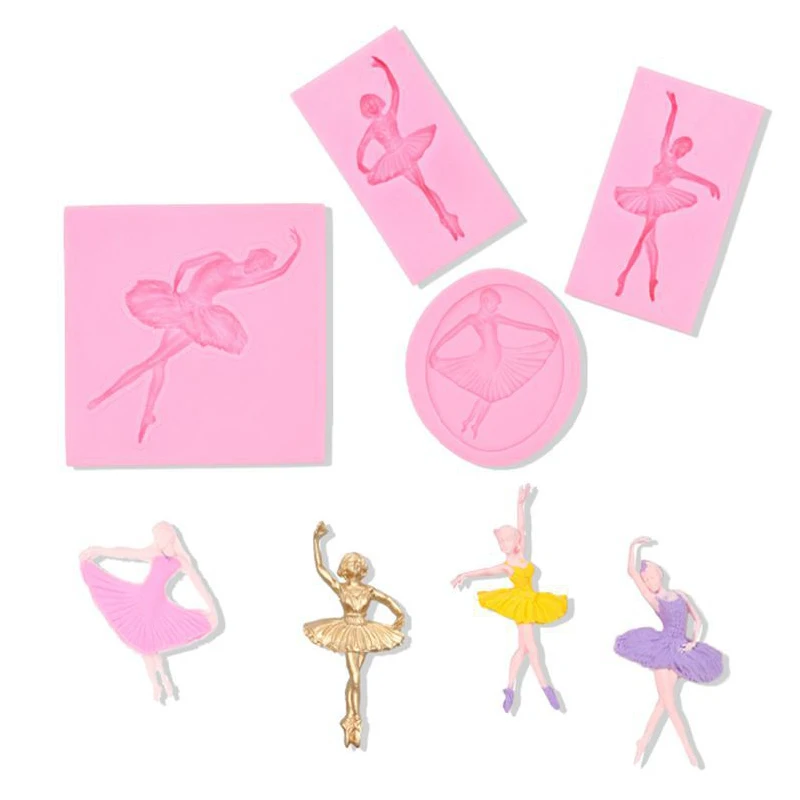 Ballet Girl Silicone Mold For Baking Of Kitchenware Accessories Pastry Cake Decorating Polymer Clay Resin Candy Supplies Mug