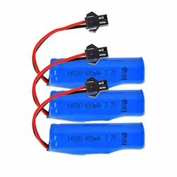 3 SZTUK 14500 Akumulator 3,7 V 400 mAh SM-2P Wtyczka Akumulator Część zamienna do RC Samochód Ciężarówka Łódź Akcesorium zamienne 51 mm x 14 mm