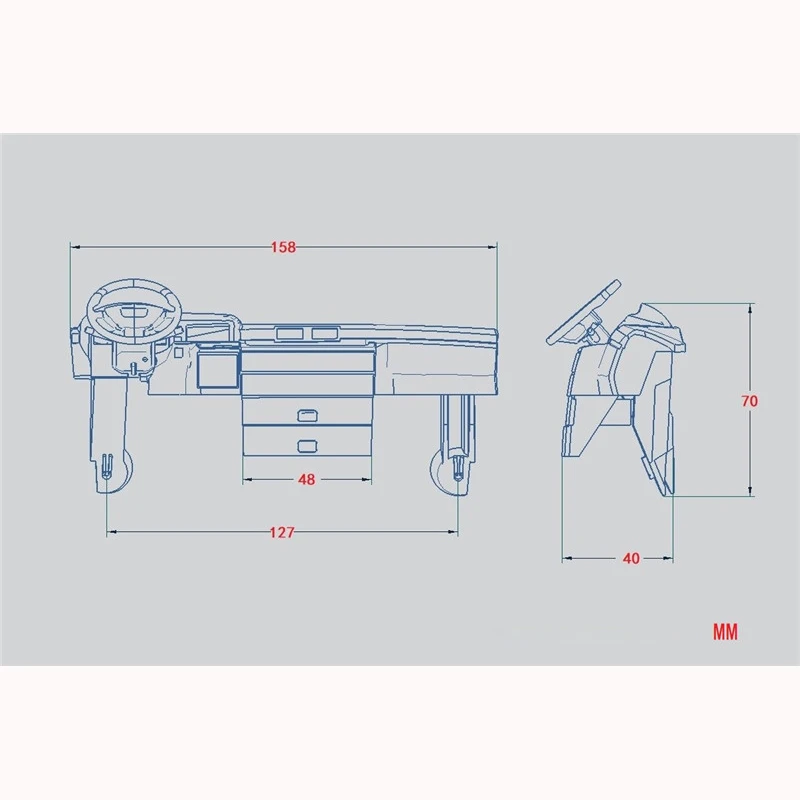 Simulation Plastic Left/right Peptide Interior Center Console for 1/14 Tamiya RC Truck Tipper MAN TGX 56325 LESU Model Car DIY