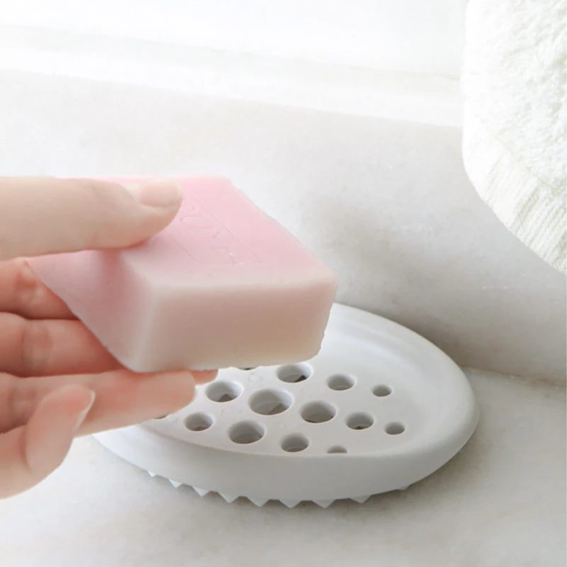 Bathroom Soap Drain Box Silicone Filter Bathroom Supplies Household Products Convenient Practical Laundry Brush Soaps Tray