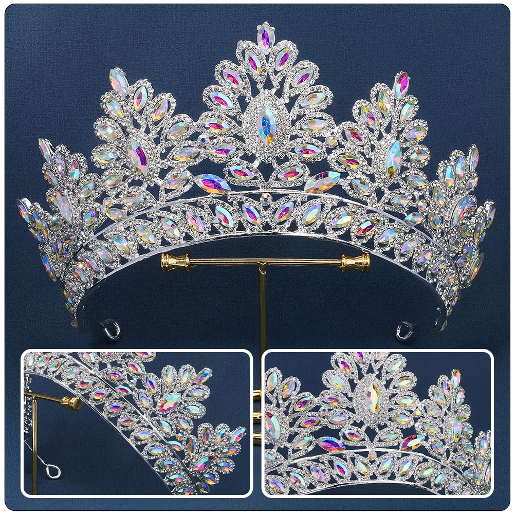 Liga strass coroa noiva elegante cocar delicado tiara para festa de casamento banquete cosplay presente de baile