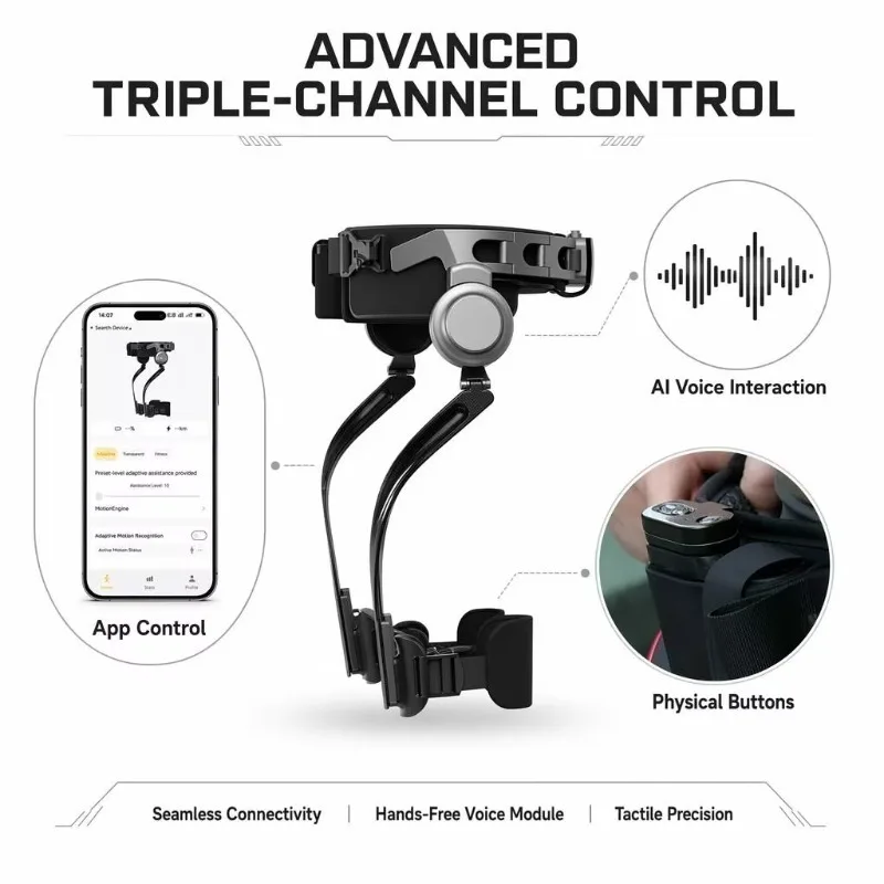 AI Walking Exoskeleton System 42Nm Torque Power Assist Suit 2KG Light Weight Voice Control For Hiking Running Sports Equipment