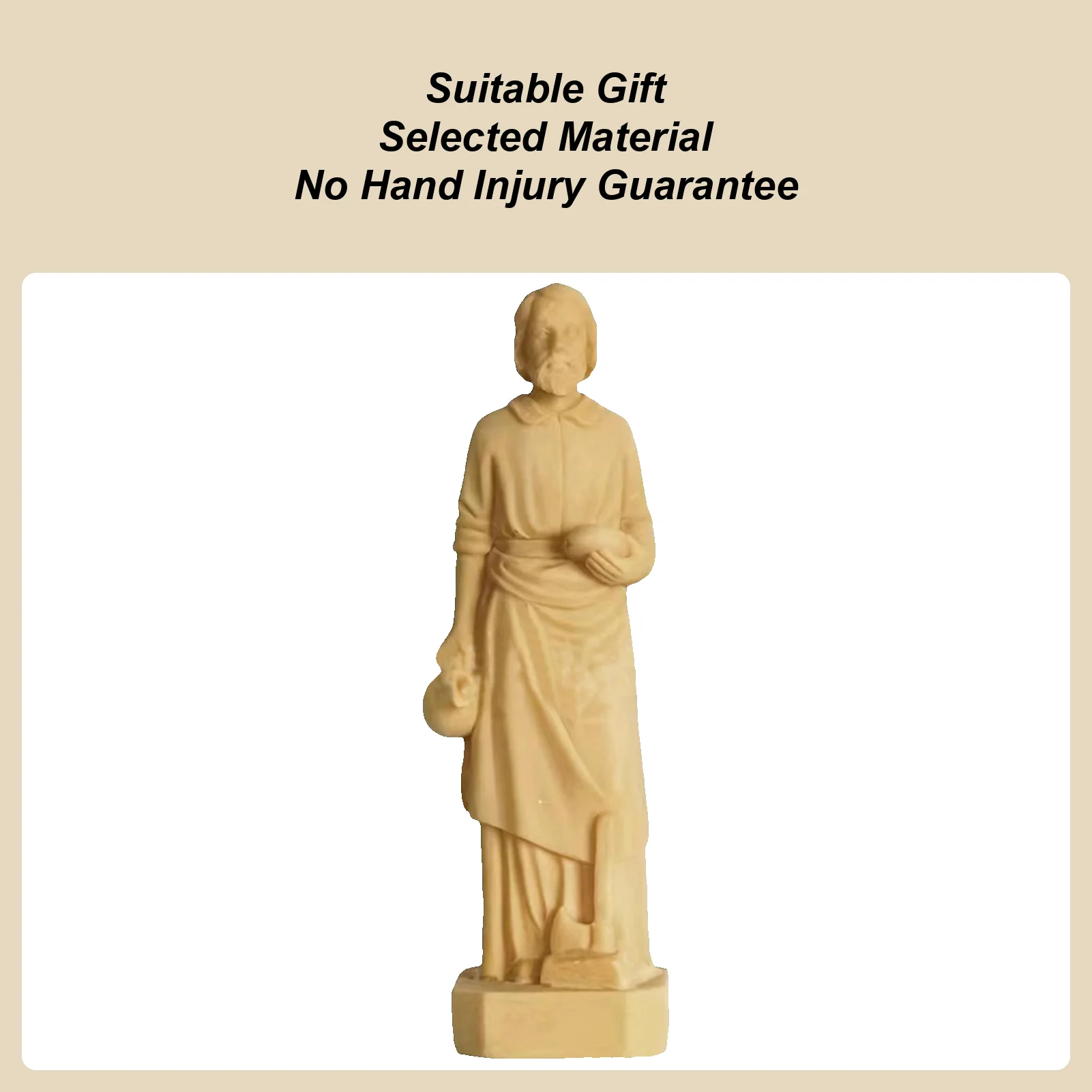 Estatua de San José para la venta de casa, estatuilla pintada a mano, adorno artesanal, estatua, figura de resina, estatuilla para sala de estar y hogar