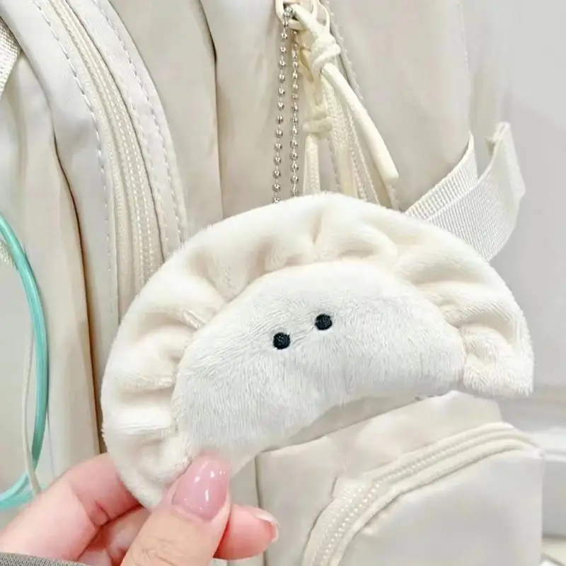 Plush Dumpling Keychain Charm Lovely Dumpling Ornament Pendant Funny Stuffed Plushie Toys Dumpling Keyring Backpack Decoration