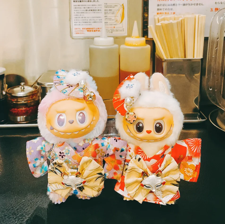 

For 17cm Labubu V1 V2 V3 Clothes Traditional kimono clothing Labubu Outfit Accessories Fashion Gift Labubu Roap