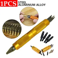 Primer Pocket Cleaners Reamers Aluminum Alloy+Steel Case Chamfer Deburring Hand Tools for Metal/Plastic/Wood Shelling for Reload