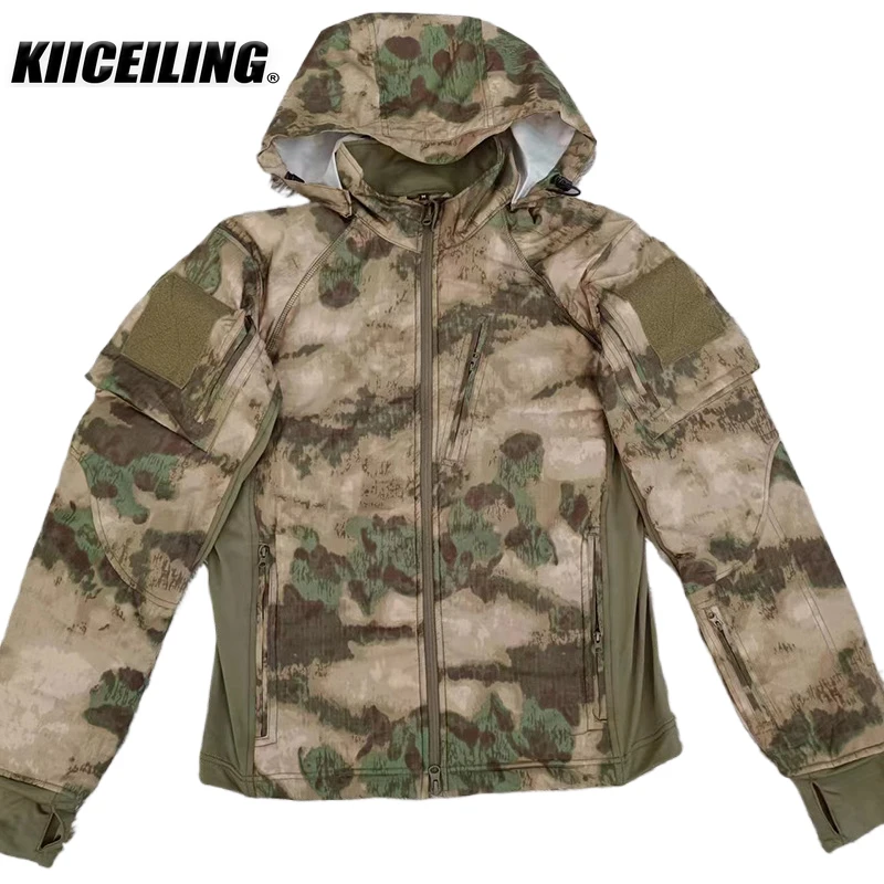 

KIICEILING MP-UF1 Hiking Hunting Tactical Jackets For Men Spring And Autumn Warm Fleece Windproof Breathable Windbreakers Coat