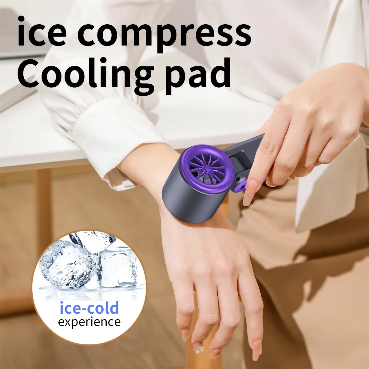 Nuevo Mini ventilador de mano, ventiladores de escritorio portátiles de 100 velocidades, refrigeración instantánea con modo de hielo, ventilador elegante recargable para mujeres