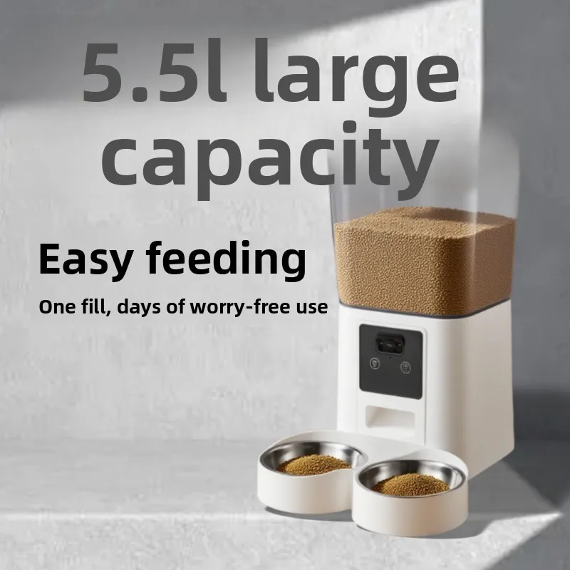 hit productWiFi-Enabled Automatic Pet Feeder HD Camera Smart Dog & Cat Food Dispenser Detachable Dry Food Feeder