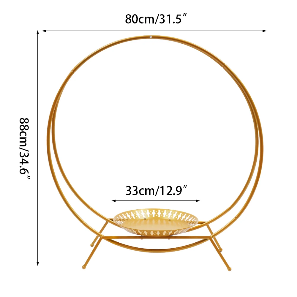 Imagem -05 - Suporte de Bolo de Casamento de Ouro Exposição de Flor Hoop Floral Decoração de Contexto 315