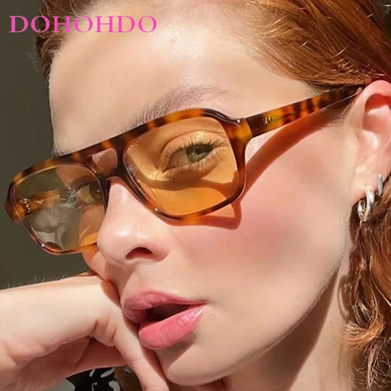 

Vintage Punk Pilot Square Double Bridges Women's Sunglasses Luxury Brand Retro Men Sunglass Outdoor Drive Travel UV400 Eyewear