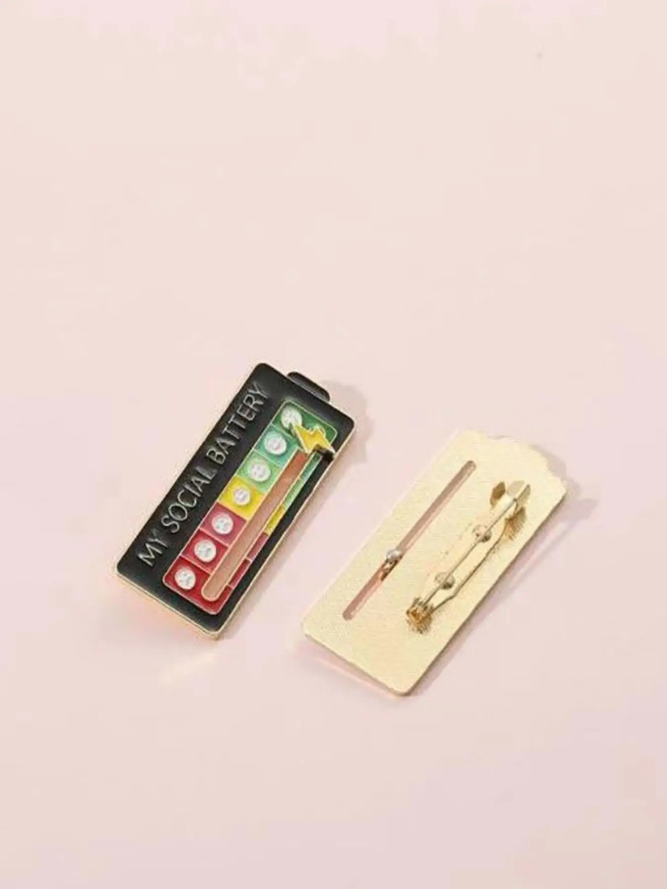 Mood conversion energy pin; Slider personality DIY social power alloy badge expression campus pin